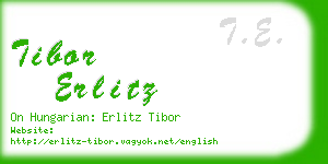 tibor erlitz business card